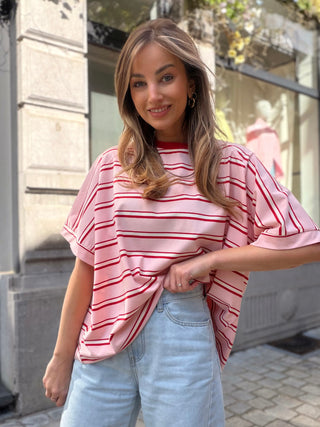 Striped T-Shirt / Red & White