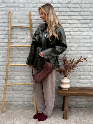 Lacquer Waist Jacket / Khaki
