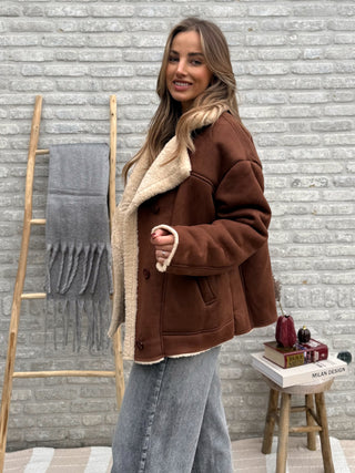 Teddy Suède Winter Jacket / Camel