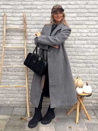 City Wool Coat / Charcoal Grey