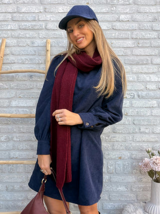 Corduroy Shirt Dress / Blue