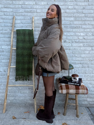 Denim Mini Skirt / Dark Blue