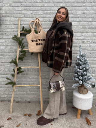 Checked Plaid Jacket / Brown