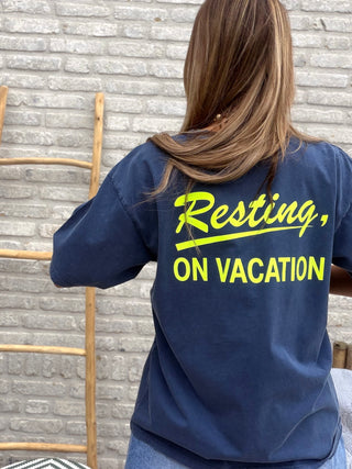 Resting On Vacation Tee / Blue