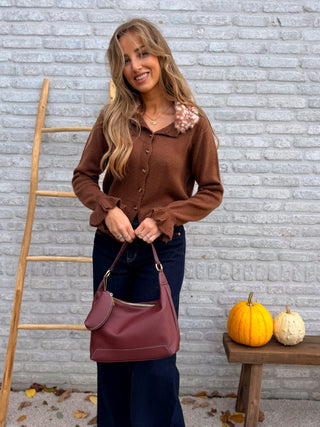 Bambi Collar Cardigan / Brown