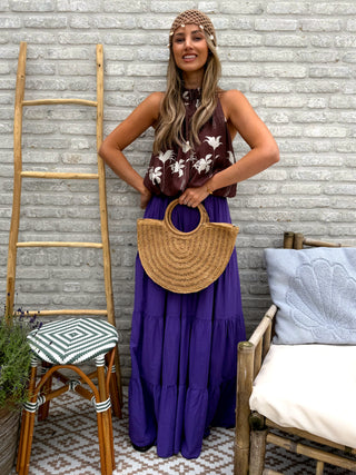 Flowy Maxi Skirt / Purple