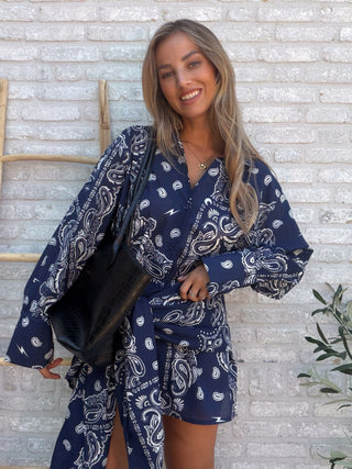 Paisley Layered Set / Blue