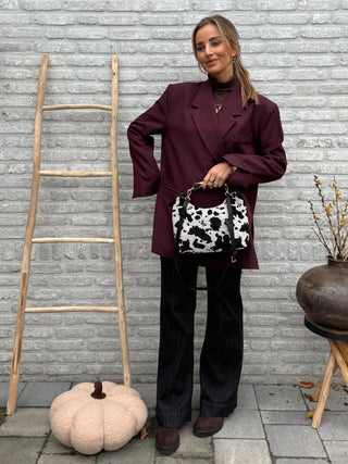 Oversized Chic Longsleeve Blazer / Burgundy