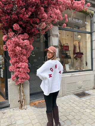 Mommy Sweater / Grey-Bordeaux