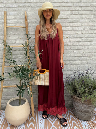 Midnight Lace Dress / Bordeaux
