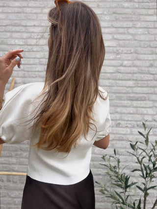 Cropped Essential Top / White