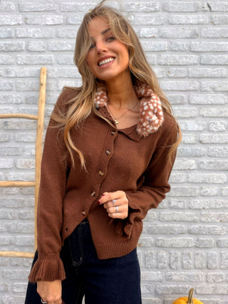 Bambi Collar Cardigan / Brown