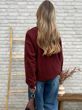 Cowboy Boots Sweatshirt / Bordeaux