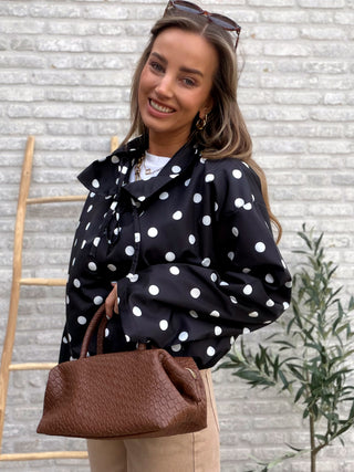 Polka Dot Multi-Way Jacket / Black