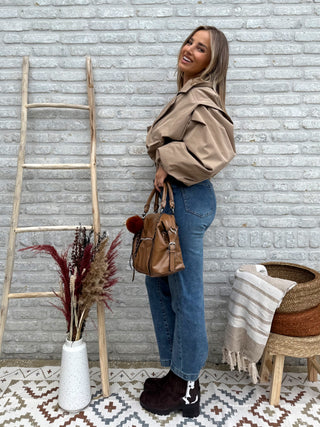 Cow Print Chelsea Boots / Brown