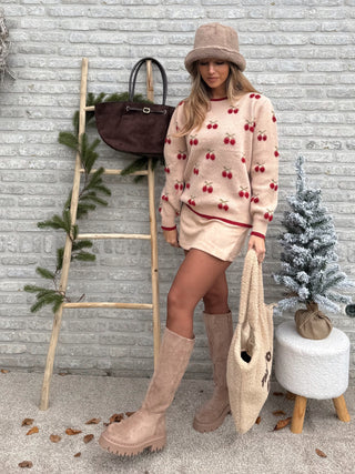 Cherry Blossom Sweater / Beige