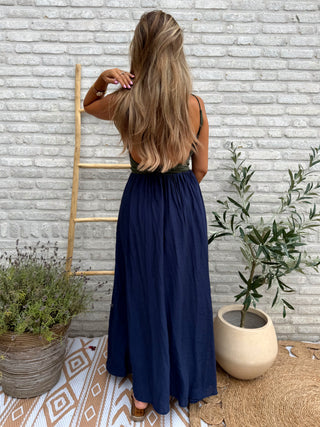 Soft Flow Maxi Skirt / Blue