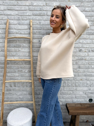 Mommy Sweater / Beige-Choco