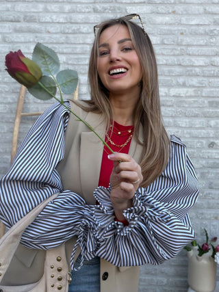 Layered Chic Vest Blazer / Taupe