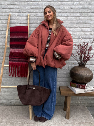 Oversized Puffer Jacket / Terracotta