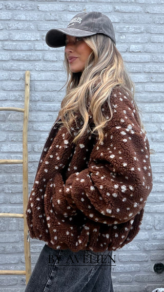 Oversized Teddy Jacket / Bambi Brown