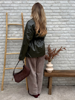 Lacquer Waist Jacket / Khaki