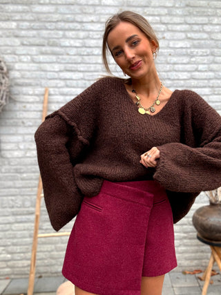 Cacao Puff Sweater / Brown