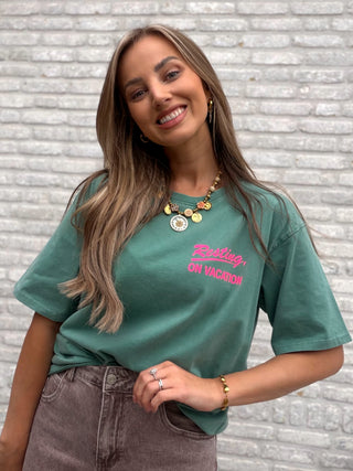 Resting On Vacation Tee / Green