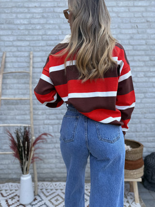 Retro Polo / Red-Brown