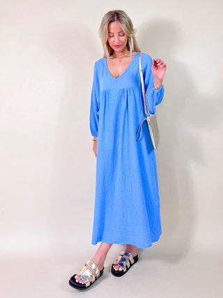 Breezy Maxi Tetra Dress / Blue
