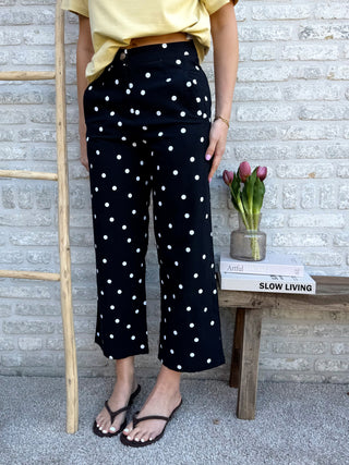 Polka Dot Pants / Black