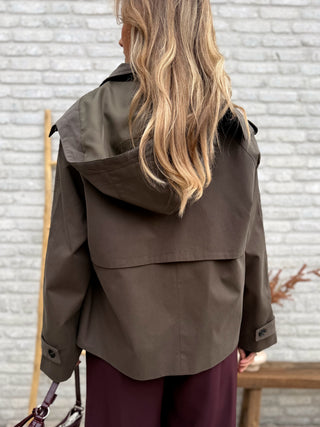 Hooded Trench Jacket / Khaki