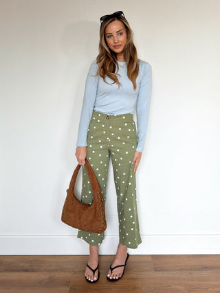 Polka Dot Pants / Khaki