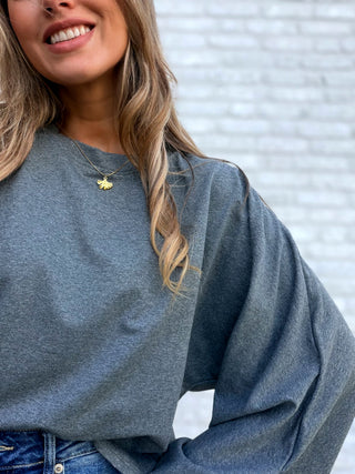 Cotton Wide Longsleeve / Grey