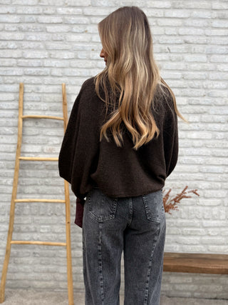 Balloon Sleeve Knit / Brown