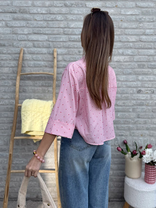 Sweetheart Stripe Shirt / Pink