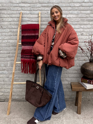 Oversized Puffer Jacket / Terracotta