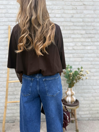 Lace Layer Blouse / Brown