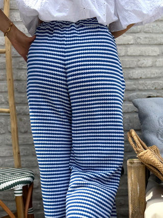 Everyday Stripe Pants / Cobalt Blue