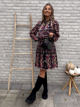 Roselle Pleated Dress / Multi