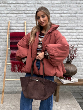 Oversized Puffer Jacket / Terracotta