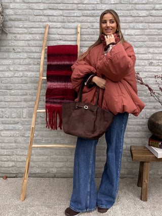 Oversized Puffer Jacket / Terracotta