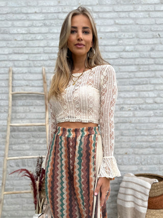 Crochet Lace Top / Cream