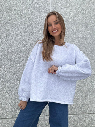 Mommy Sweater / Grey-Baby Pink