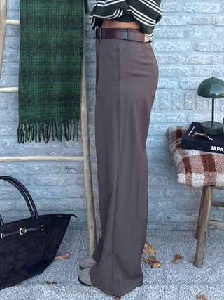 Wide Classy Trousers / Brown