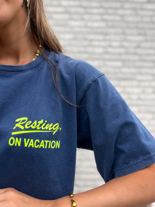Resting On Vacation Tee / Blue