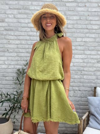 Halter Breeze Dress / Olive