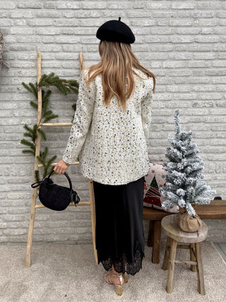 Sequin Dream Blazer / Wit