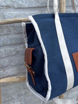 Navy Nomad Bag / Blue-Camel