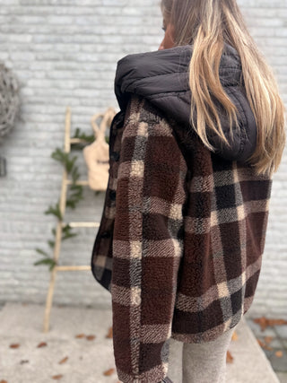 Checked Plaid Jacket / Brown
